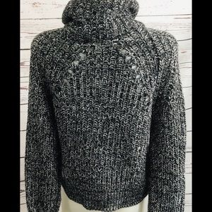 Kendall & Kylie Black & White Cowl Neck Sweater